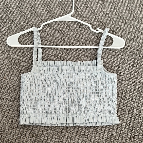 Sunday Best Aritzia scrunch/stretch little tank top in baby blue! Size XS - Picture 5 of 5